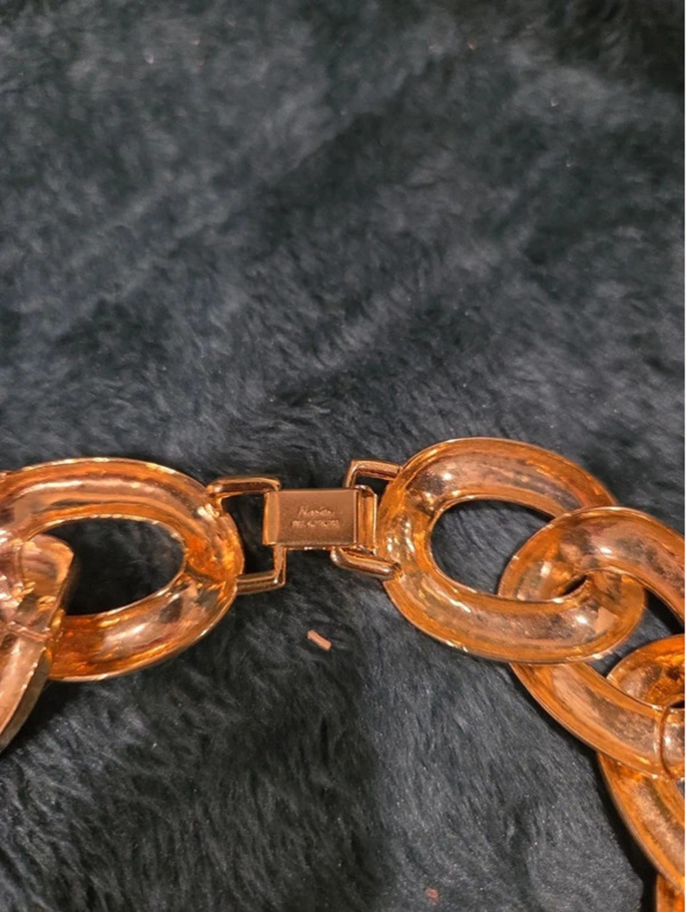 1980s Gold plated statement necklace - Picture 2 of 2